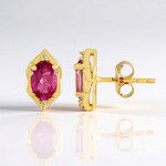 Orecchini in argento con Topazio Rosa