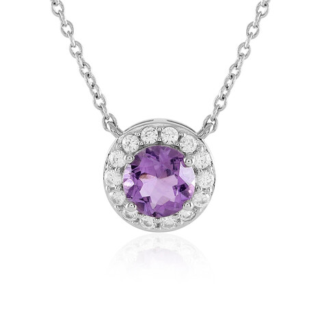 Amethyst Silver Necklace