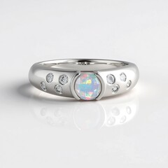 Anello in argento con Opale di Welo