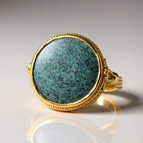 Anello in argento con Fuchsite (dagen)