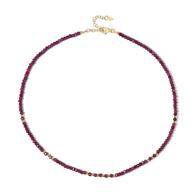 Collier en argent et Rubis du Mozambique (Riya)