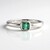 Anello in argento con Tormalina Verde di Benedito (Adela Silber)