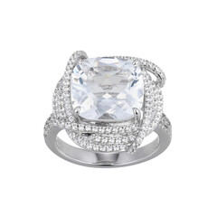 Anello in argento con Topazio Bianco (Adela Silber)