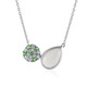 Collana in argento con Pietra di Luna Bianca (KM by Juwelo)
