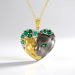 Collana in argento con Smeraldo Zambia