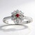 Anello in argento con Berillo Rosso