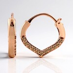 Orecchini in oro con Diamante Rose de France SI1 di Argyle (Annette)
