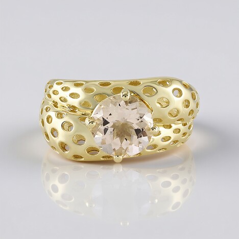 Anello in oro con Morganite del Madagascar AAA (Ornaments by de Melo)