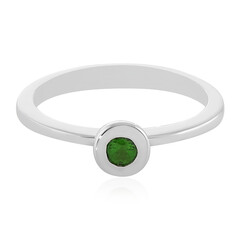 Anello in argento con Diopside Russo