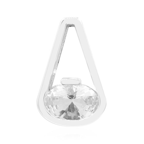 Zilveren hanger met een danburiet