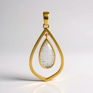 Zilveren hanger met een witte topaas