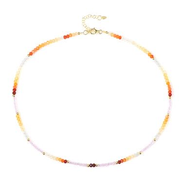Mexikanischer Feueropal-Silberhalskette