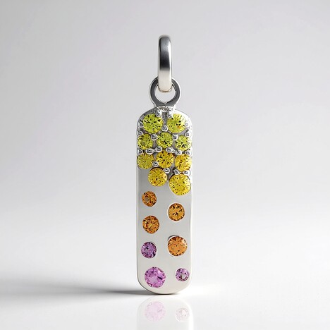 Ciondolo in argento con Zaffiro Giallo (Adela Silber)