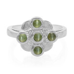 Anillo en plata con Alejandrita ojos de gato