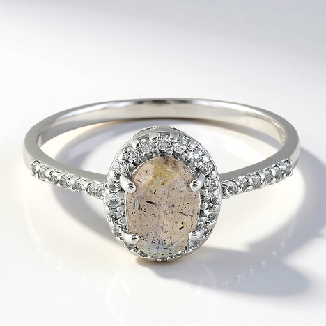 Anello in argento con Labradorite