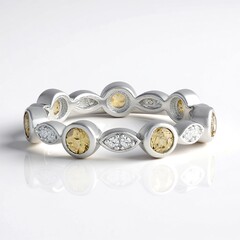 Anello in argento con Zircone Giallo