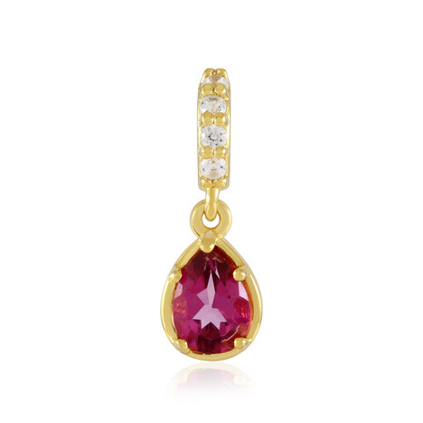 Pink Topaz Silver Pendant