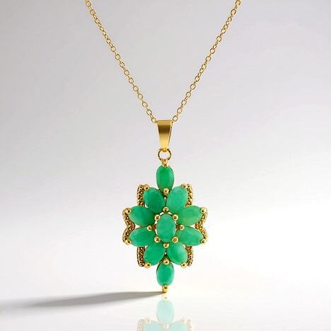 Collana in argento con Smeraldo Brasiliano
