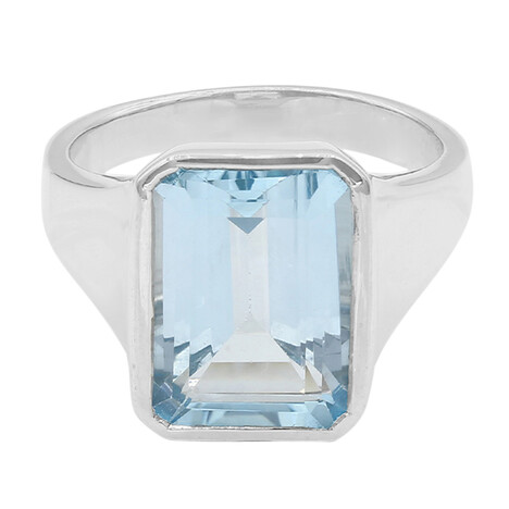 Bague en argent et Topaze bleu ciel