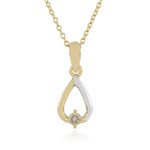 I2 Schokoladen-Brillant-Silberhalskette