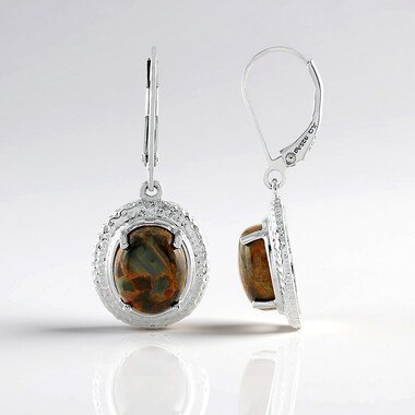 Orecchini in argento con Pietersite Dorata