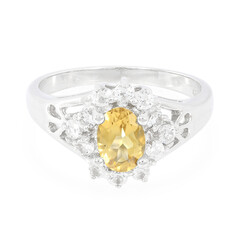 Anello in argento con Quarzo Champagne
