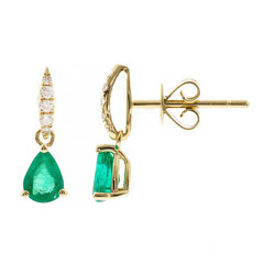 Orecchini in oro con Smeraldo Zambia AAA (CIRARI)