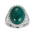 Bague en argent et Agate verte