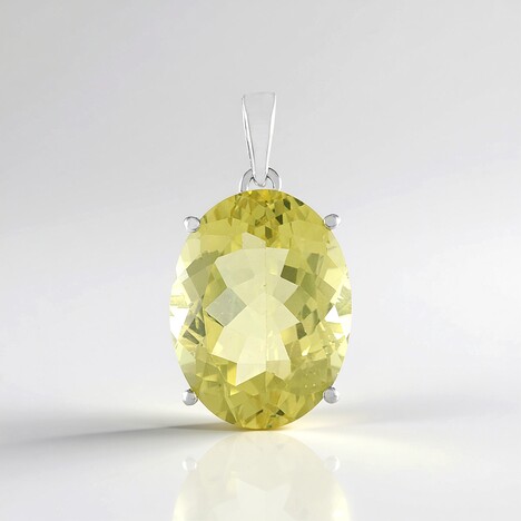 Ciondolo in argento con Quarzo Limone