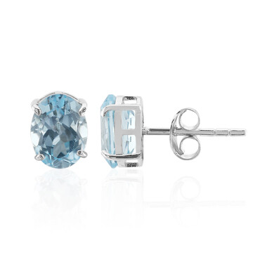 Orecchini in argento con Topazio Blu Cielo