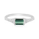 Anillo en plata con Turmalina verde Benedito (Adela Silber)