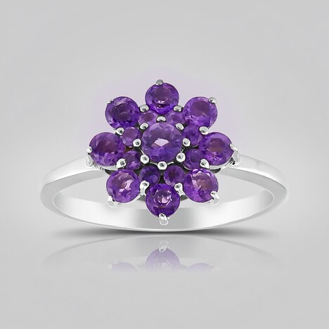 Anello in argento con Ametista Siberiana