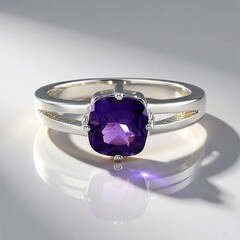 Anello in argento con Ametista Siberiana