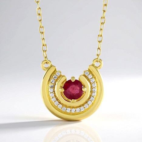 Collana in argento con Rubino Bemainty