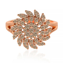 14K SI1 Argyle Rose De France Diamond Gold Ring (Annette)