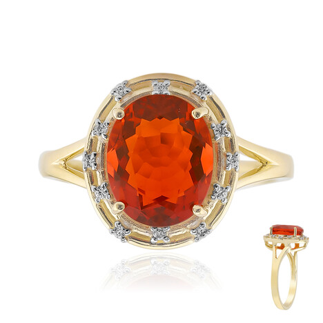 AAA-Mexikanischer Feueropal-Goldring