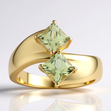 Bague en or et Diaspore à couleur changeante
