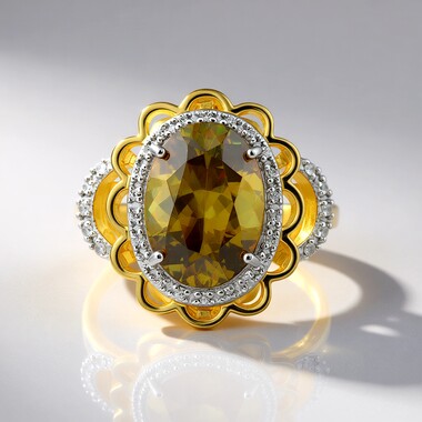 9K Bulgarian Sphalerite Gold Ring