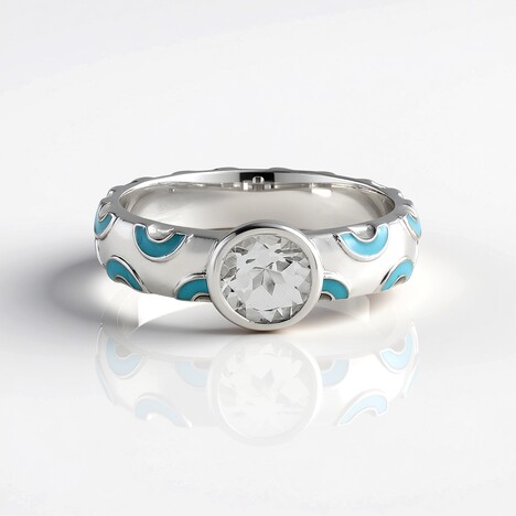 Anello in argento con Quarzo Bianco (SAELOCANA)