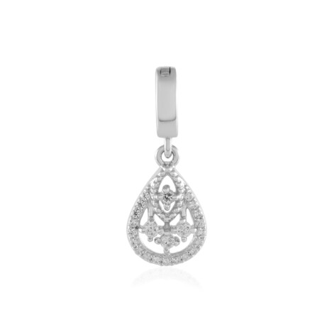 Pendentif en argent et Saphir blanc