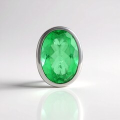 Ciondolo in argento con Quarzo Verde Smeraldo