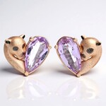 Orecchini in argento con Ametista Rose de France (Gems en Vogue)