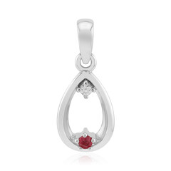 Colgante en plata con Berilo rojo