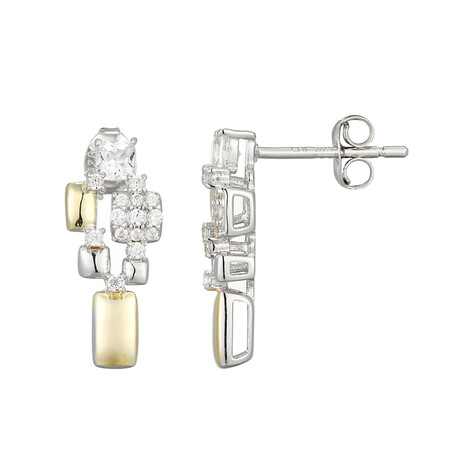 Pendientes en plata con Topacio blanco (Adela Silber)