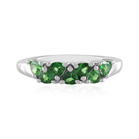 Anello in argento con Tsavorite della Tanzania