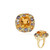 Bague en argent et Citrine