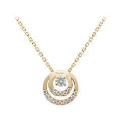 Gouden halsketting met een SI2 (H) Diamant