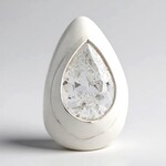 Ciondolo in argento con Topazio Bianco (MONOSONO COLLECTION)