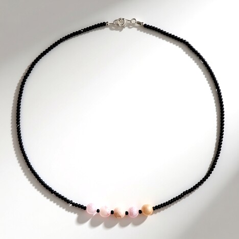 Collana in argento con Spinello Nero