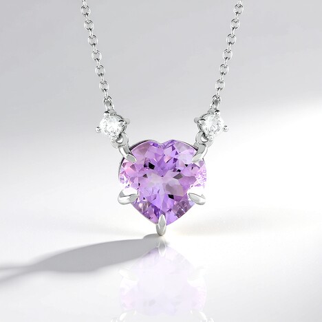 Collana in argento con Ametista Rose de France